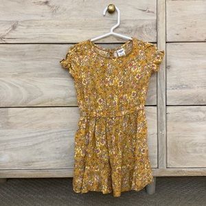 Mustard Floral Dress